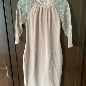 Tahari midi pink dress
